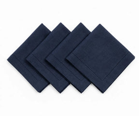 Soft linen napkins set with decorative hemstitch border and minimal shrinkage