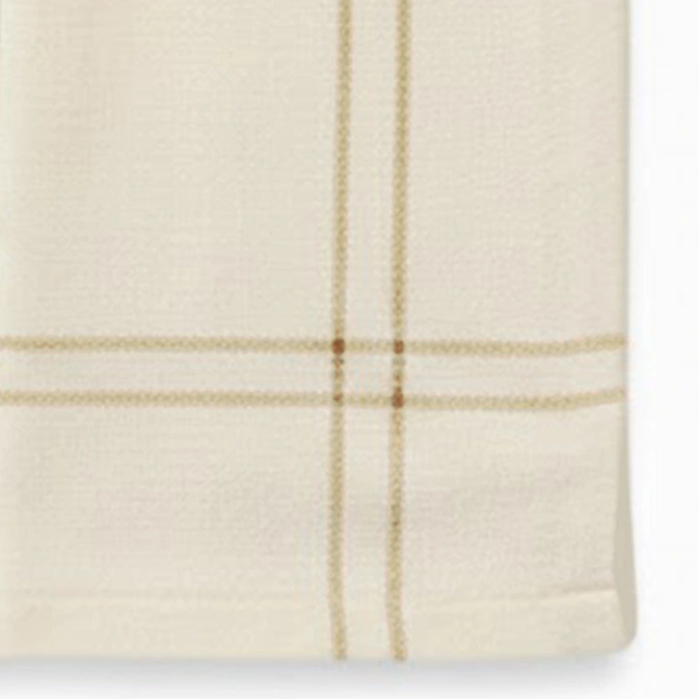 Neutral ivory embroidered napkins with pearl detailing, 100% cotton reusable dinner napkins for modern and traditional table settings