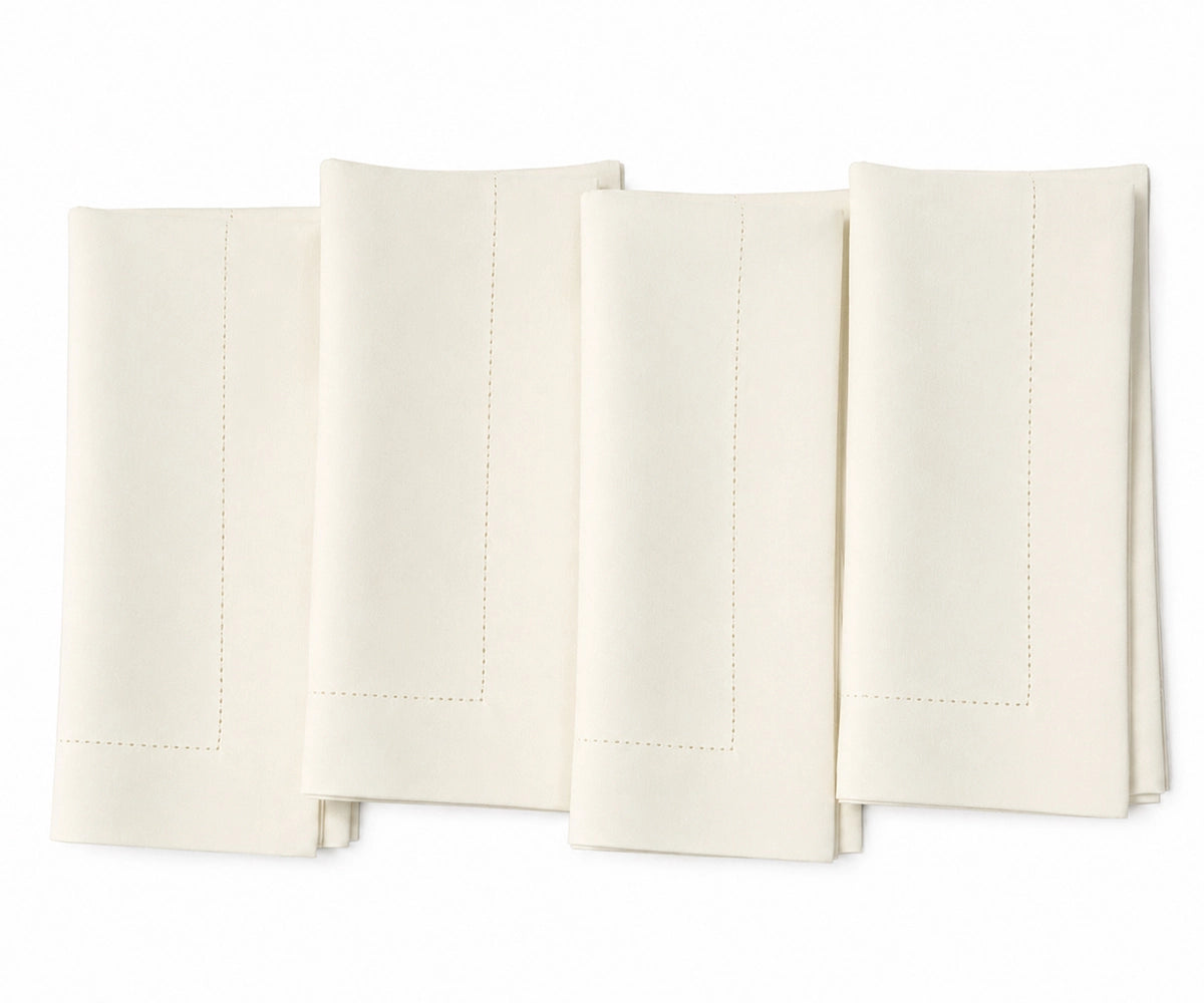Ivory wedding napkins reusable linen cloth napkins for elegant table settings