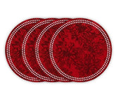 Round Fabric Placemats - Dot Trim