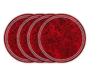 Round Fabric Placemats - Dot Trim