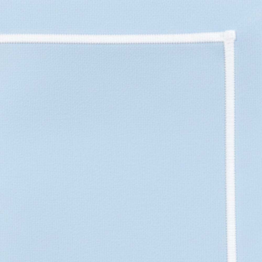 cotton cloth napkins with light blue and white  line embroidery, soft reusable dinner napkins for everyday and formal dining