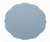 light blue oval cotton placemat made from 100% soft cotton, adding a calm and refreshing touch to your dining space. Perfect for summer meals, brunches, and everyday table settings.