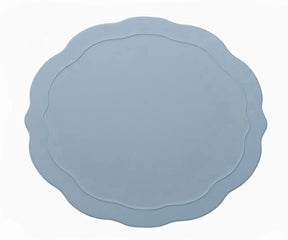 light blue oval cotton placemat made from 100% soft cotton, adding a calm and refreshing touch to your dining space. Perfect for summer meals, brunches, and everyday table settings.
