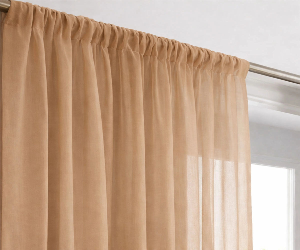 Warm Brown cotton curtains for living room window