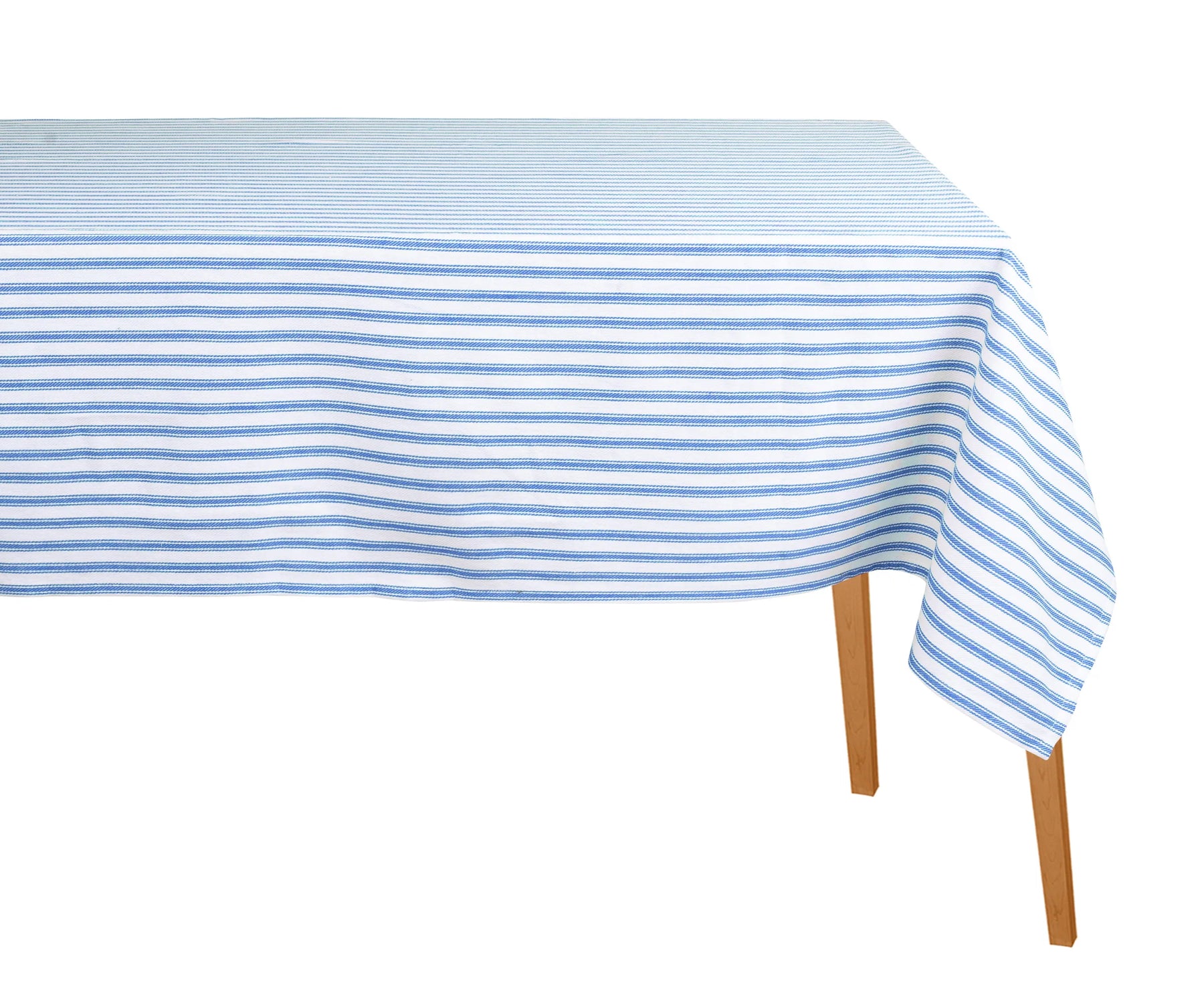 Coastal light blue cotton dining table cover