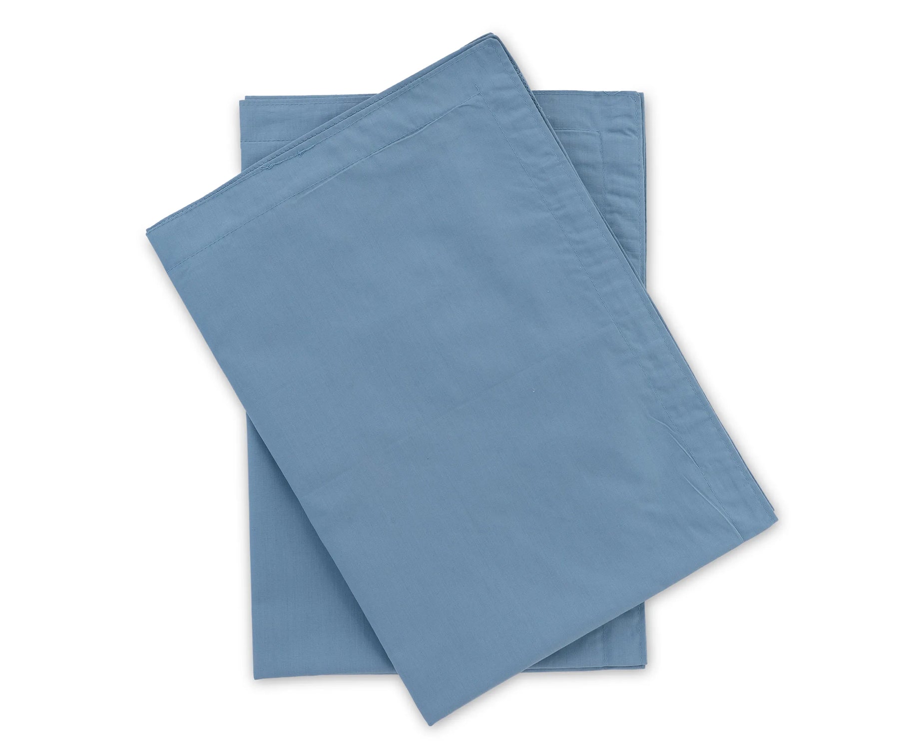 Smooth sateen finish light blue pillowcases for breathable and durable bedding