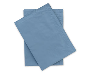 Smooth sateen finish light blue pillowcases for breathable and durable bedding
