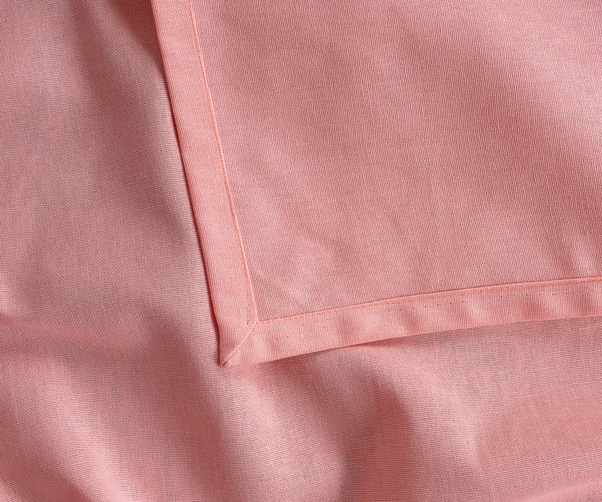 Fabric rectangle light pink tablecloth for kitchen or restaurant use