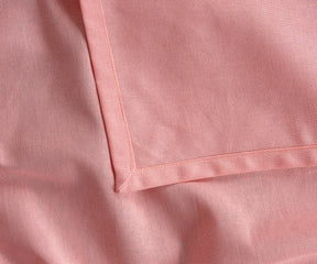 Fabric rectangle light pink tablecloth for kitchen or restaurant use