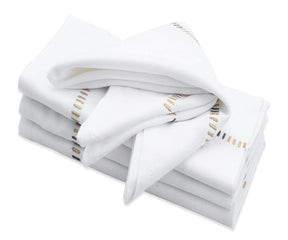 White Dinner Napkins - Dinner napkins in bulk for special events and gatherings.