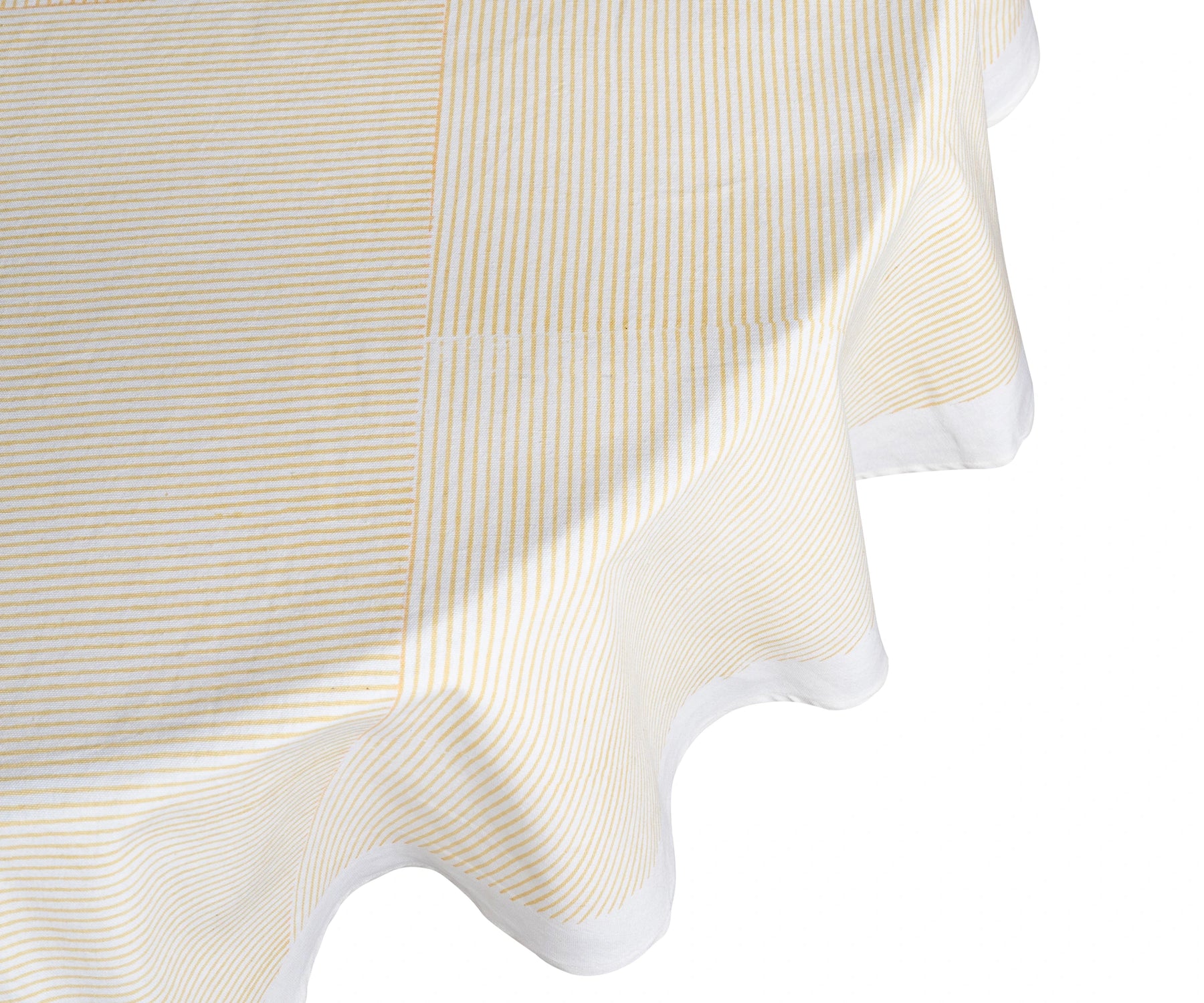 Beige Printed Round Tablecloth