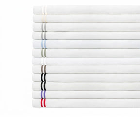 embroidered line flat sheet cotton modern bedding double line stitch hotel style flat sheet