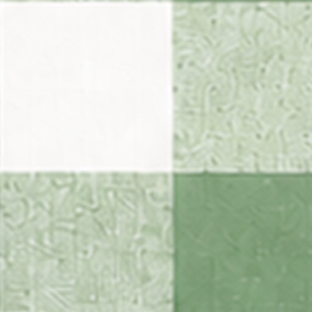 Sage green gingham linen tablecloth for dining table with soft checkered linen