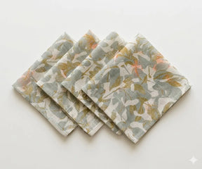 Premium printed linen napkins set for weddings, parties, and everyday table settings