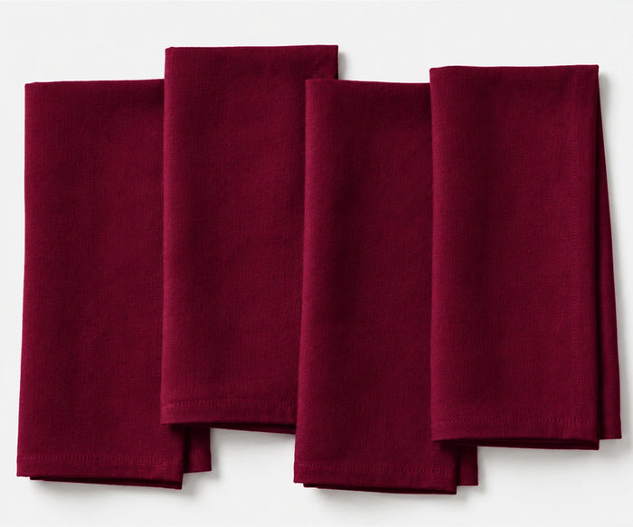 Burgundy linen napkins made from 100% linen, elegant reusable cloth napkins for dining table