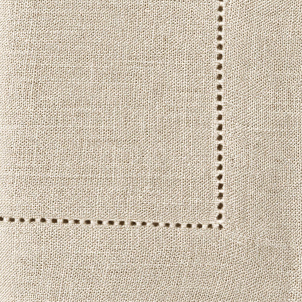 Natural 100% linen hemstitch napkin, pre-washed reusable cloth napkin for weddings