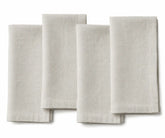 Natural flax plain linen napkin highlighting rustic beige tone and sustainable fabric texture