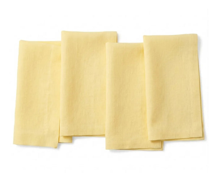 Washed linen napkins offering a sustainable alternative to disposable napkins