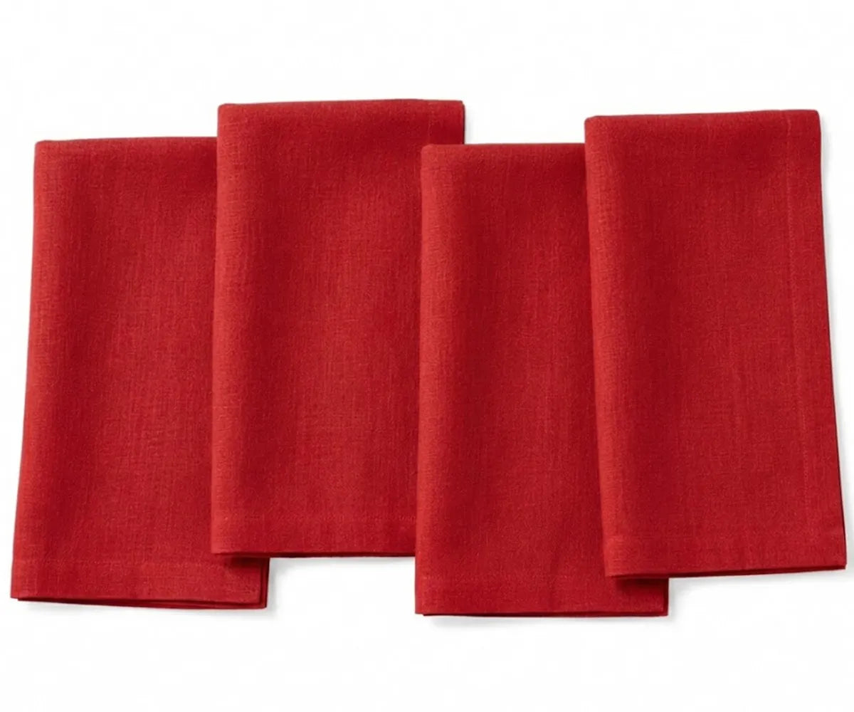 Natural linen napkins crafted for casual meals and formal table arrangements