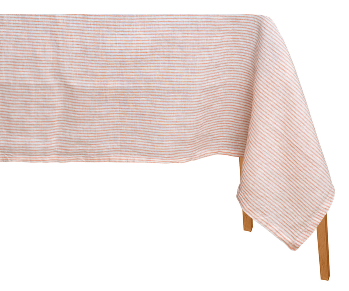 Classic rectangle linen tablecloth in a versatile neutral tone.