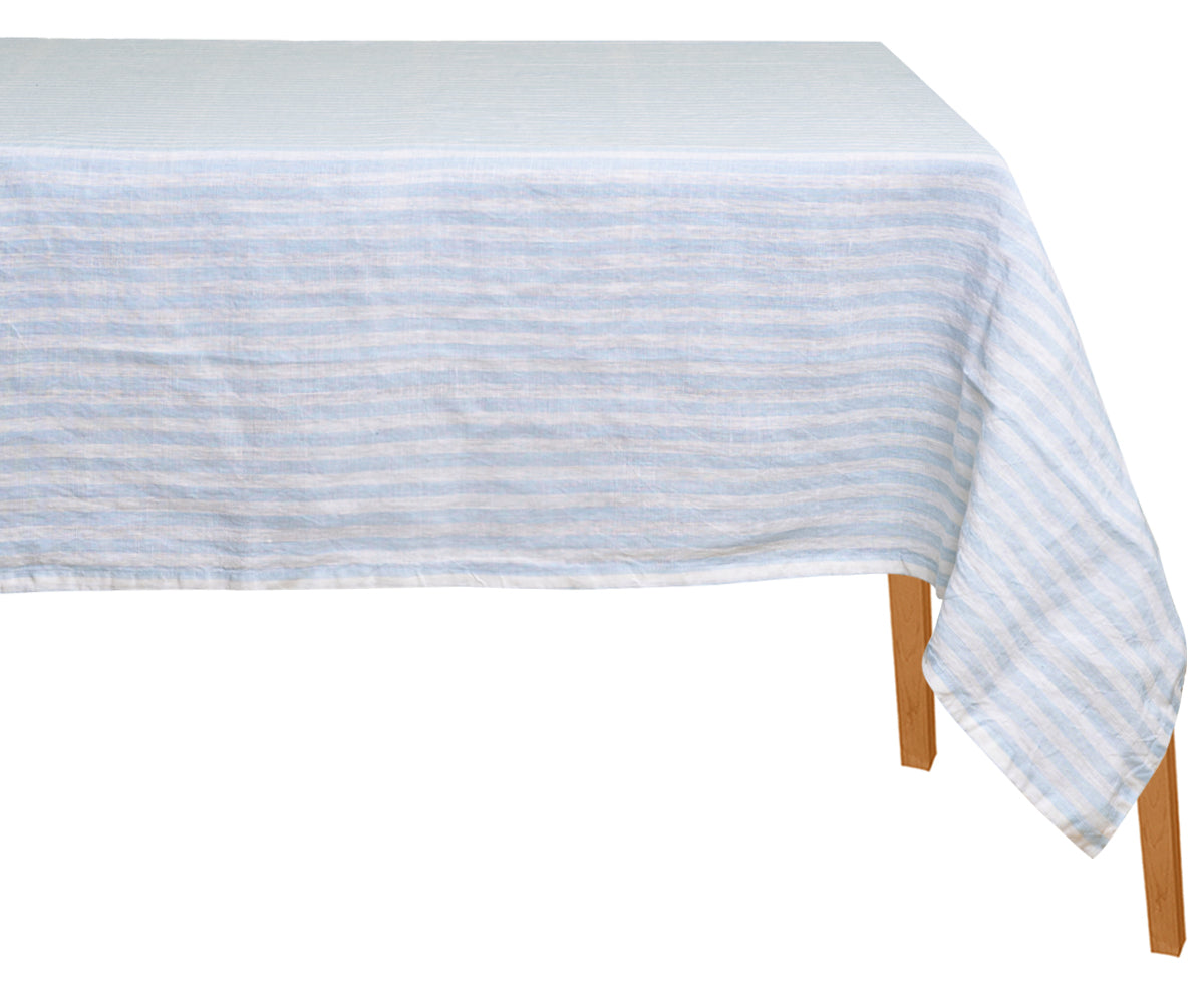 Classic French linen tablecloth for an elegant setting.