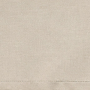 Flax linen fabric swatch showcasing authentic natural linen texture and earthy tone for rustic farmhouse table settings.