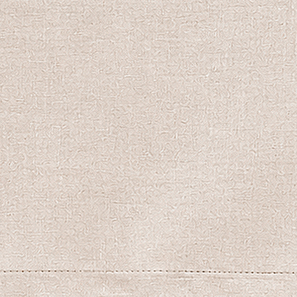 Natural pure linen swatch displaying organic texture and neutral tone for minimalist farmhouse and modern table styling.