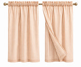 Orange kitchen curtains set of 2, 100% linen window curtains for small windows Bright orange linen café curtains for kitchen windows with light filtering privacy
