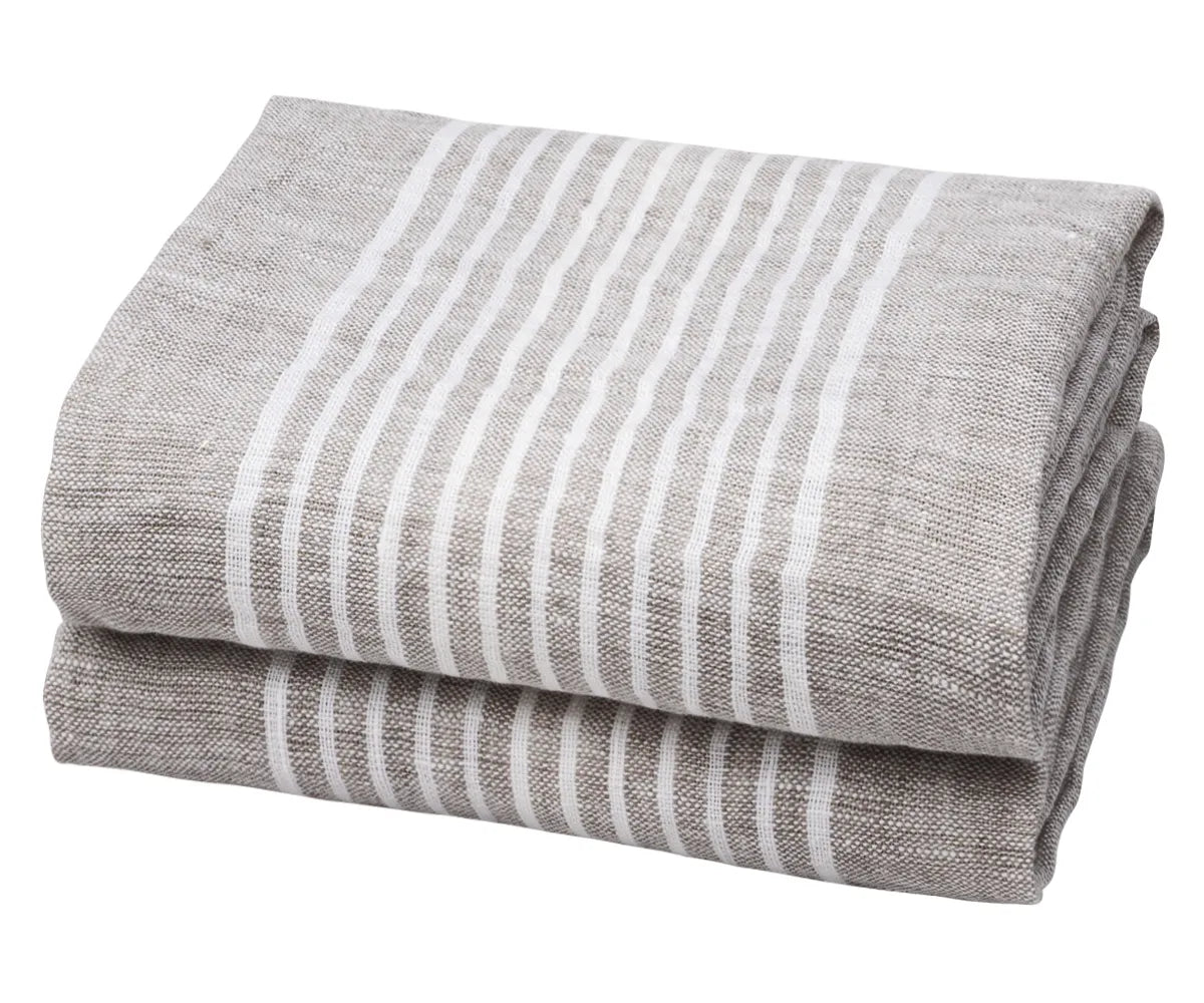 100% linen kitchen towels set of 2 for everyday use 