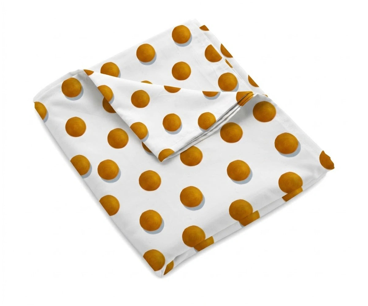 golden dotted linen bedding set simple geometric printed sheet set