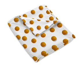 golden dotted linen bedding set simple geometric printed sheet set