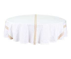 Cotton tablecloths for rectangle table is a sustainable alternative to plastic and polyester tablecloths
