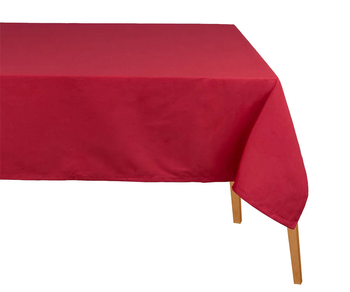 Maroon cotton rectangle tablecloth for dining tables
