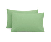 Matcha green cotton king size pillow cases crafted from 100% cotton, gentle breathable pillow covers ideal for modern and natural bedroom decor