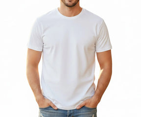 White men’s cotton shirt – breathable lightweight cotton-elastane short sleeve shirt for daily comfort.