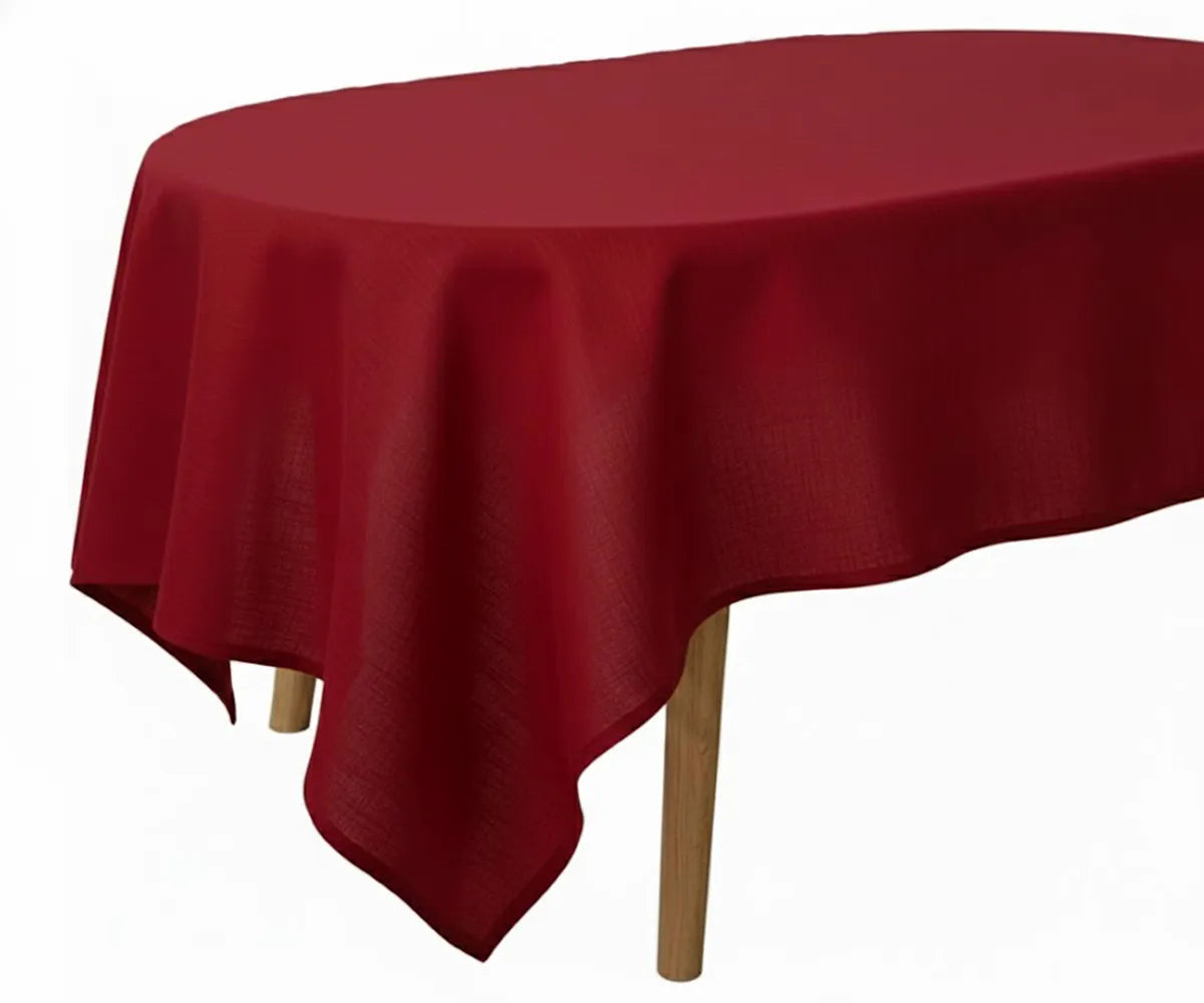 Oval Linen Tablecloth