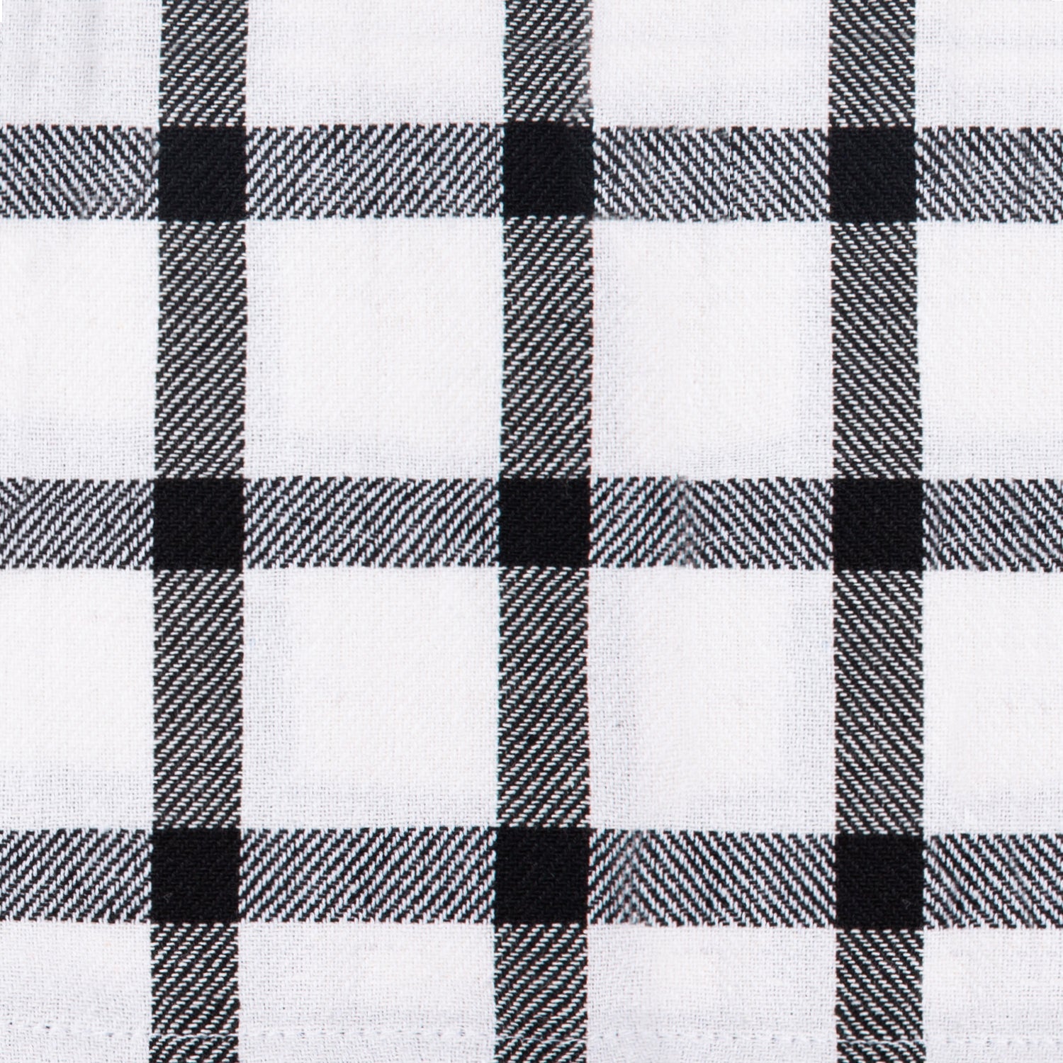 Detailed view of a black and white gingham dish towel