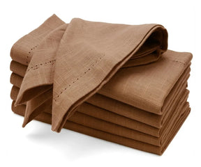 Soft cotton napkins with decorative hemstitch finish