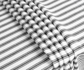 Black and white rectangle cotton tablecloth for parties