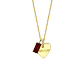 Mother's Day necklace gift with birthstone and heart charm