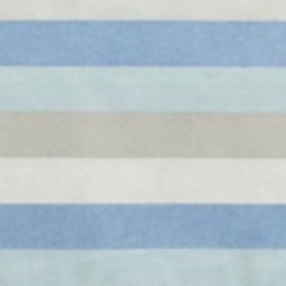 Blue striped tablecloth on dining table