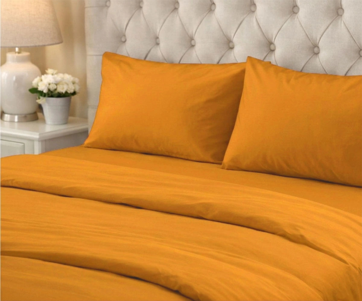mustard cotton king size pillow cases breathable soft cotton pillow covers for bedroom decor
