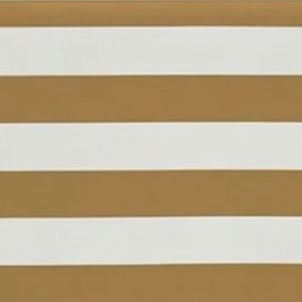 mustard cabana stripe tablecloth in cotton linen blend, reusable rectangle table linen for vibrant modern decor
