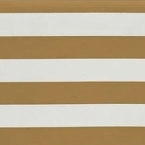 mustard cabana stripe tablecloth in cotton linen blend, reusable rectangle table linen for vibrant modern decor