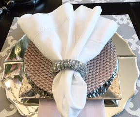Our white hemstitch napkins exude timeless sophistication, adding a touch of class to any dining occasion.