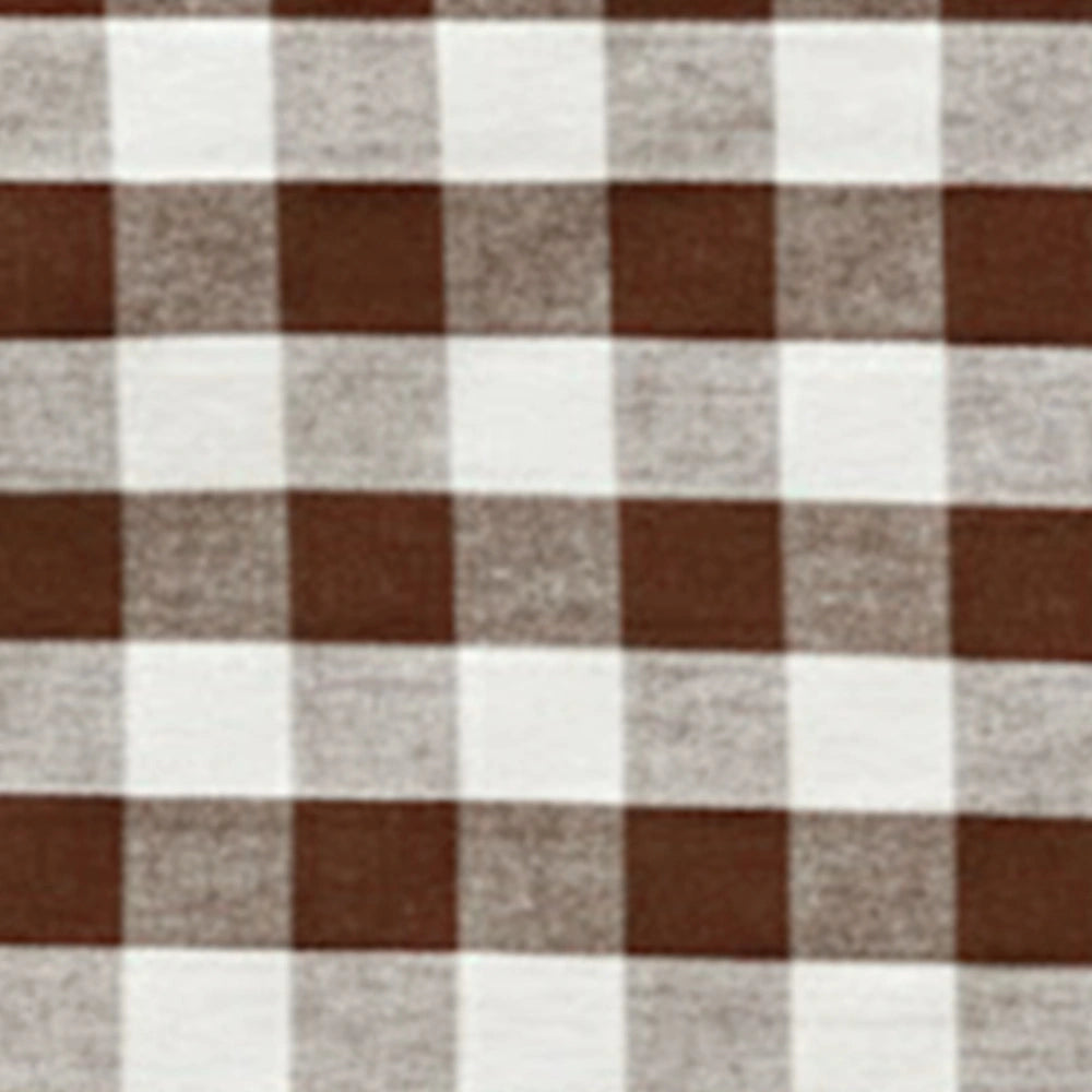 Buffalo checked table runner fabric in Coffee plaid pattern
