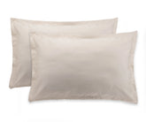 Natural cotton pillowcases set of 2, 400 thread count sateen, perfect for standard pillow case size, queen pillow cases