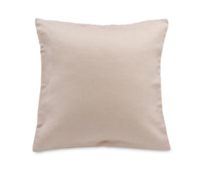 Set of 2 cotton linen cushion covers in natural color on a living room sofa