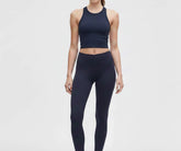 Navy blue women’s yoga tank top with soft stretch cotton fabric, lightweight gym tank top for women
women's sleepwear,womens pajama set